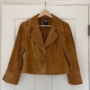 Vintage Cropped Suede Jacket